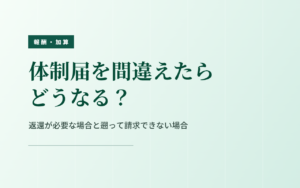 体制届作成時の注意点|返還が必要な場合と遡って請求できない場合