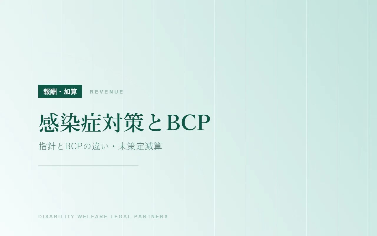 感染症対策とBCP|指針とBCPの違い・未策定減算