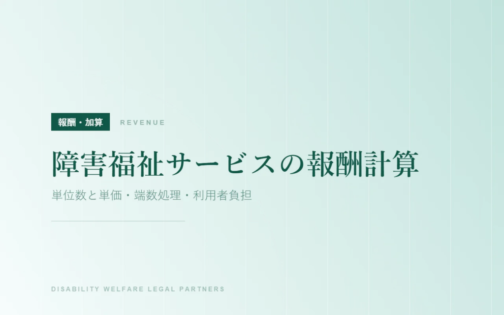 障害福祉サービスの報酬計算｜単位数と単価・端数処理・利用者負担