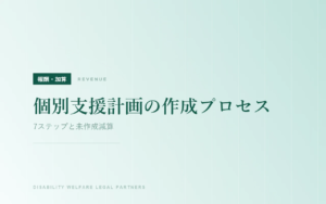 個別支援計画の作成プロセス｜7ステップと未作成減算