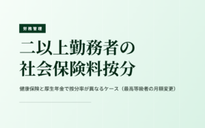 二以上勤務者の社会保険料按分 健康保険と厚生年金で按分率が異なるケース